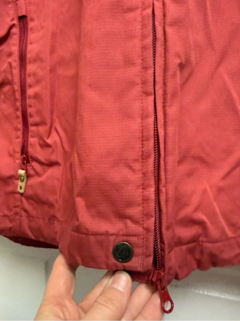 Fjallraven Red Lightweight Hooded Jacket